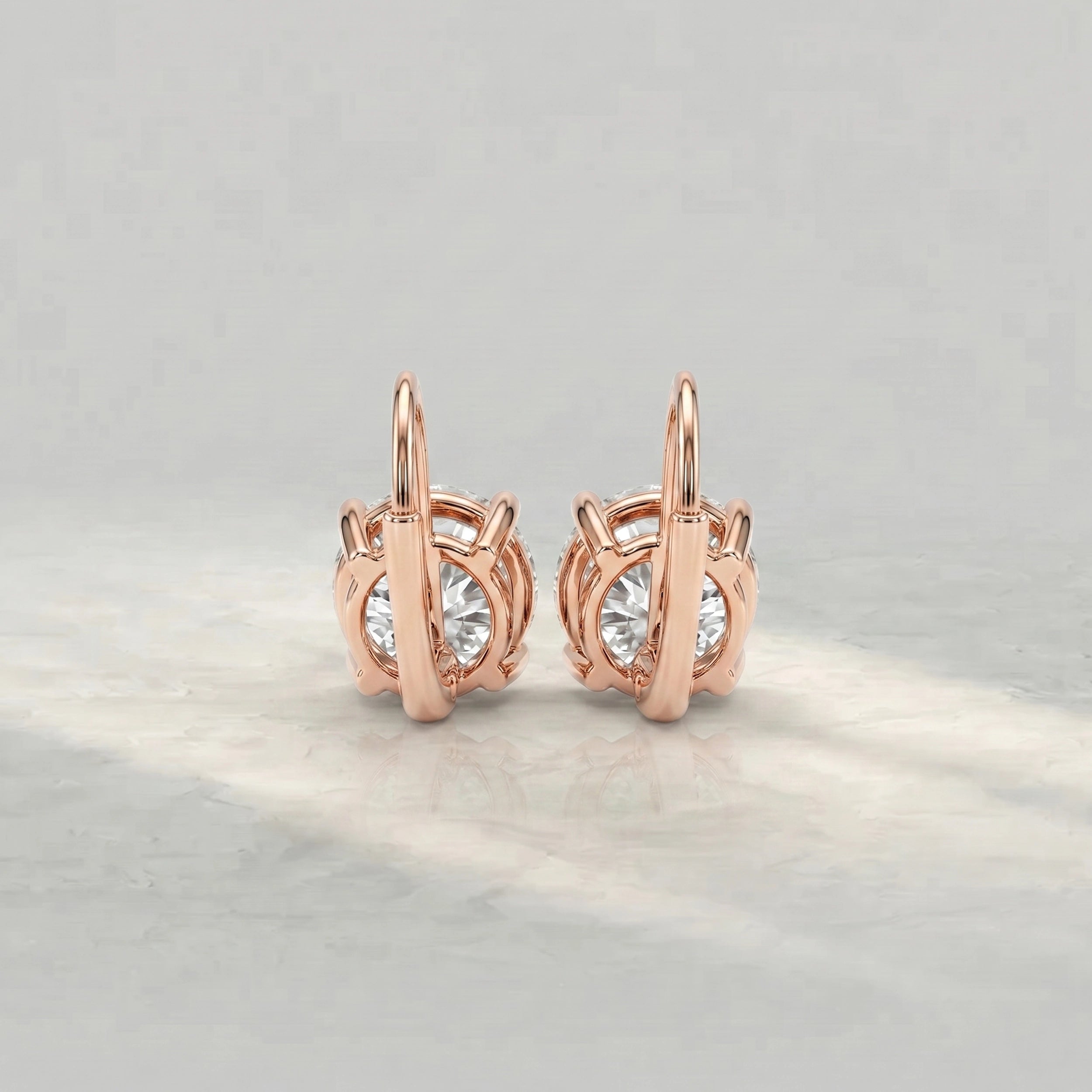 Round Cut Lab Diamond Solitaire Drop Earring Earrings