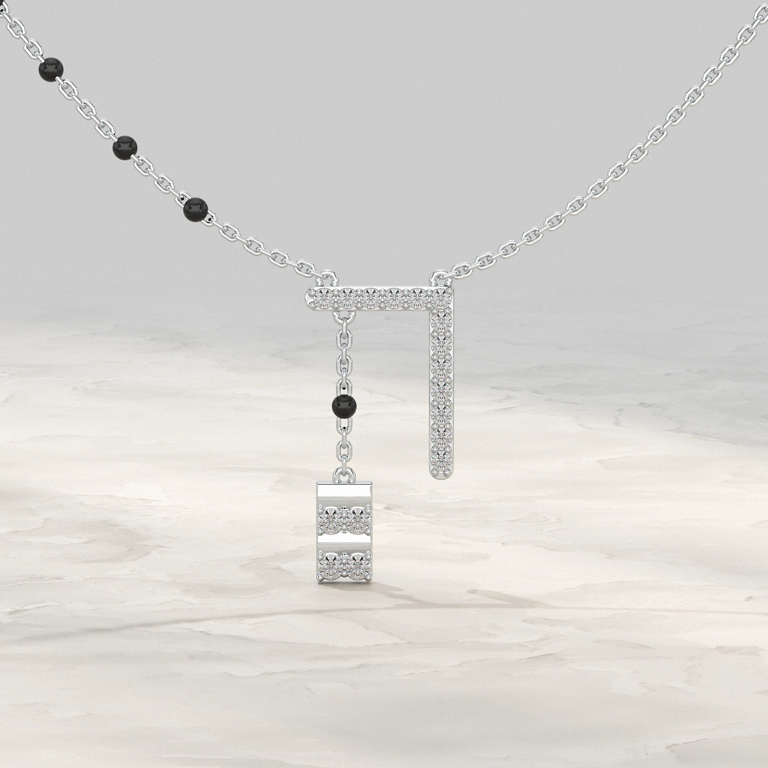 Linear Drop Style Lab Grown Mangalsutra Mangal Sutra
