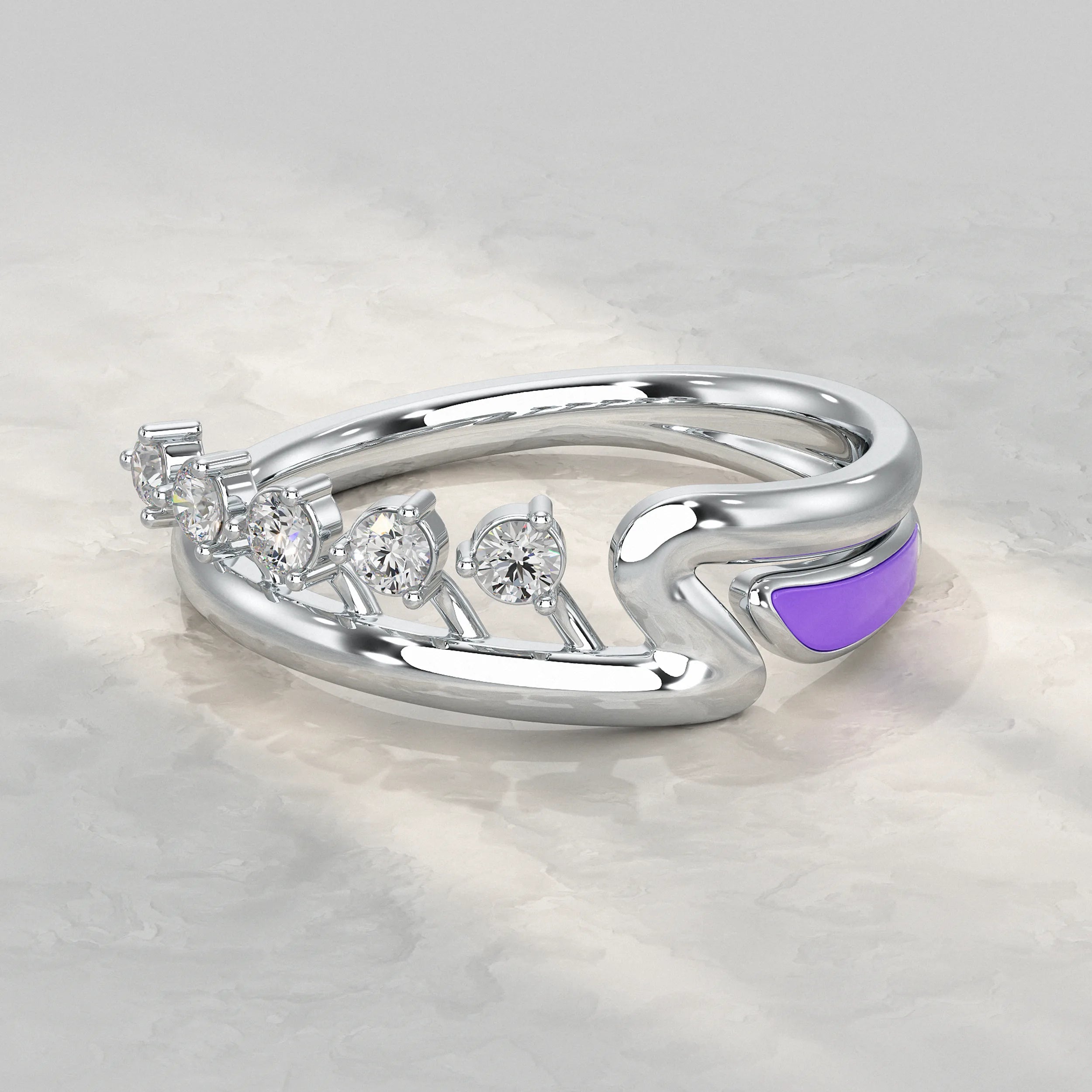 Round Diamond Cluster Ring Rings