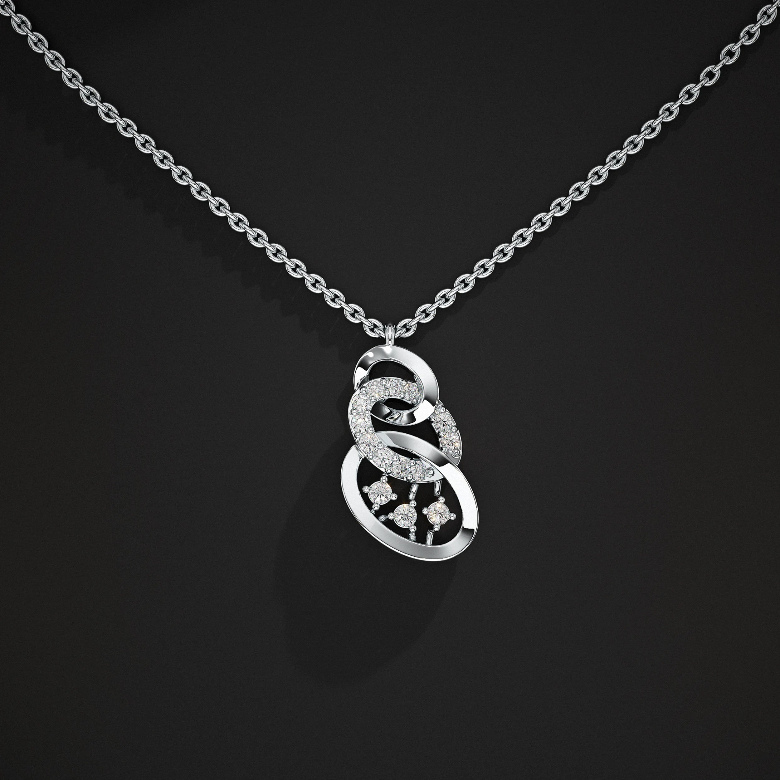 Twisted Droplet Lab Diamond Pendant Pendant