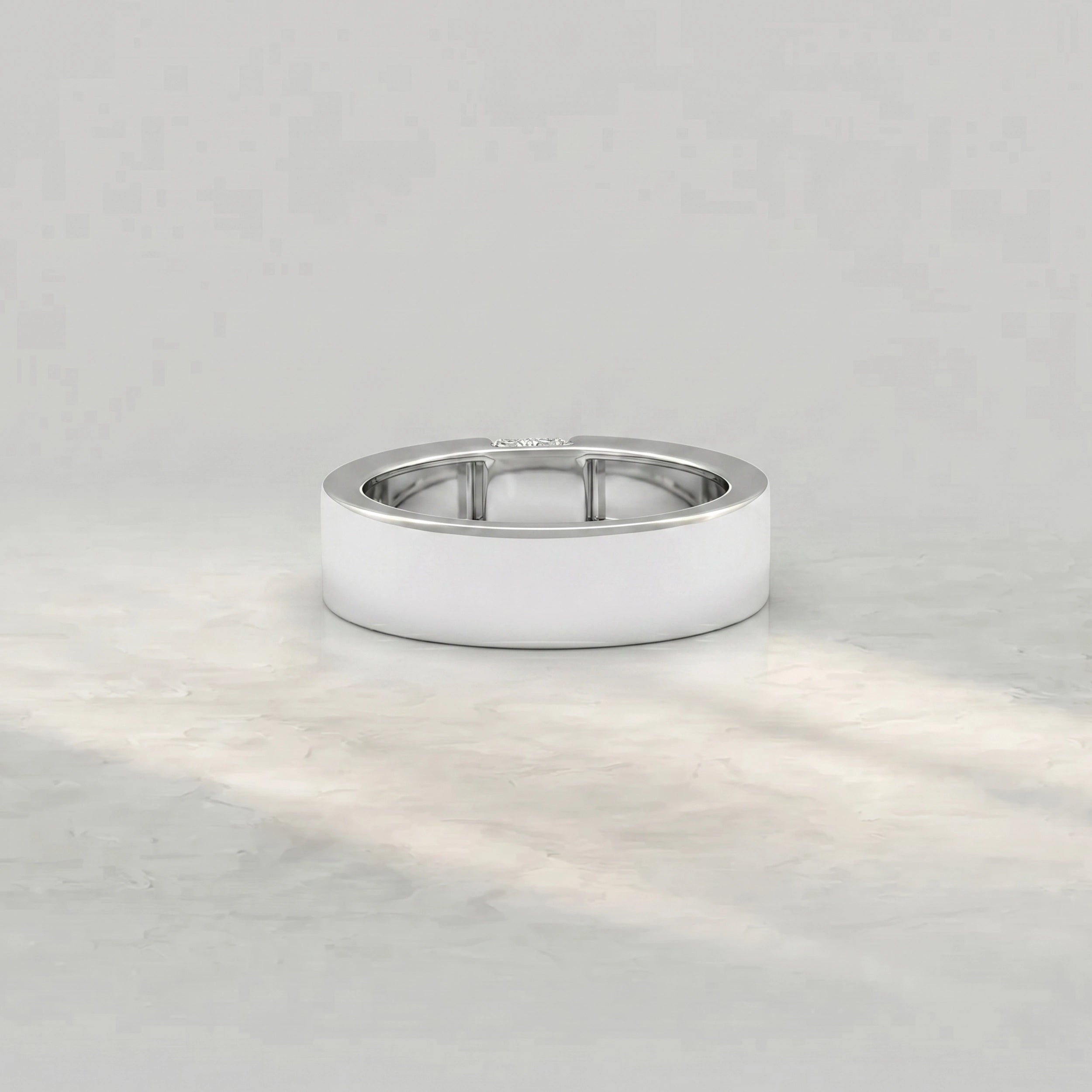 Radiant Cut Lab Diamond Men's Wedding Band Band