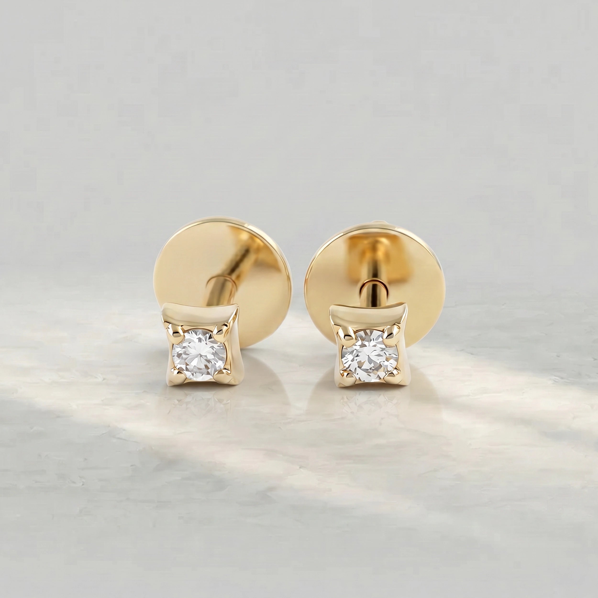 Sparkly Star Shape Lab Diamond Stud Earrings Earrings