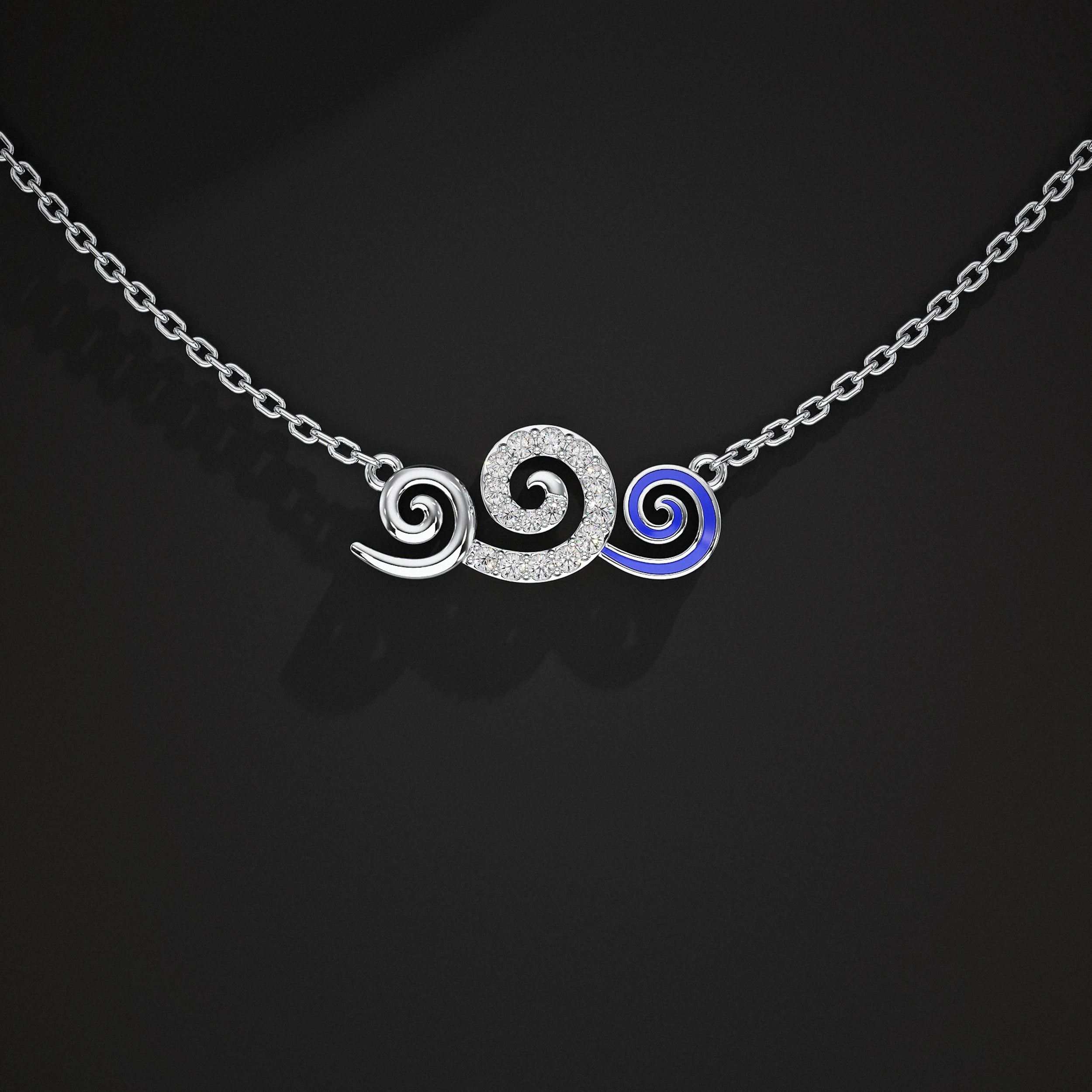 Rose Gold Spiral Pendant Necklace Pendant