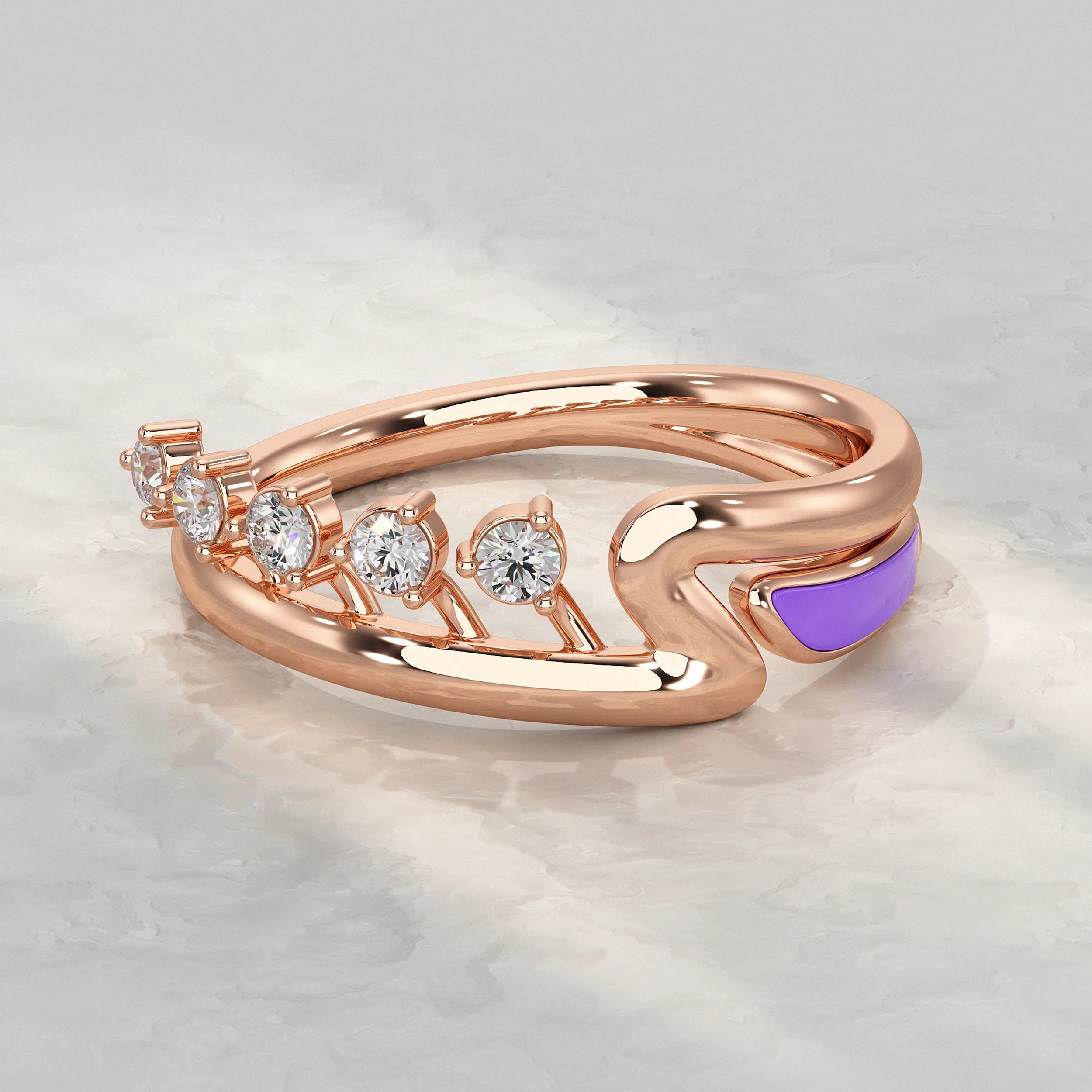Round Diamond Cluster Ring Rings