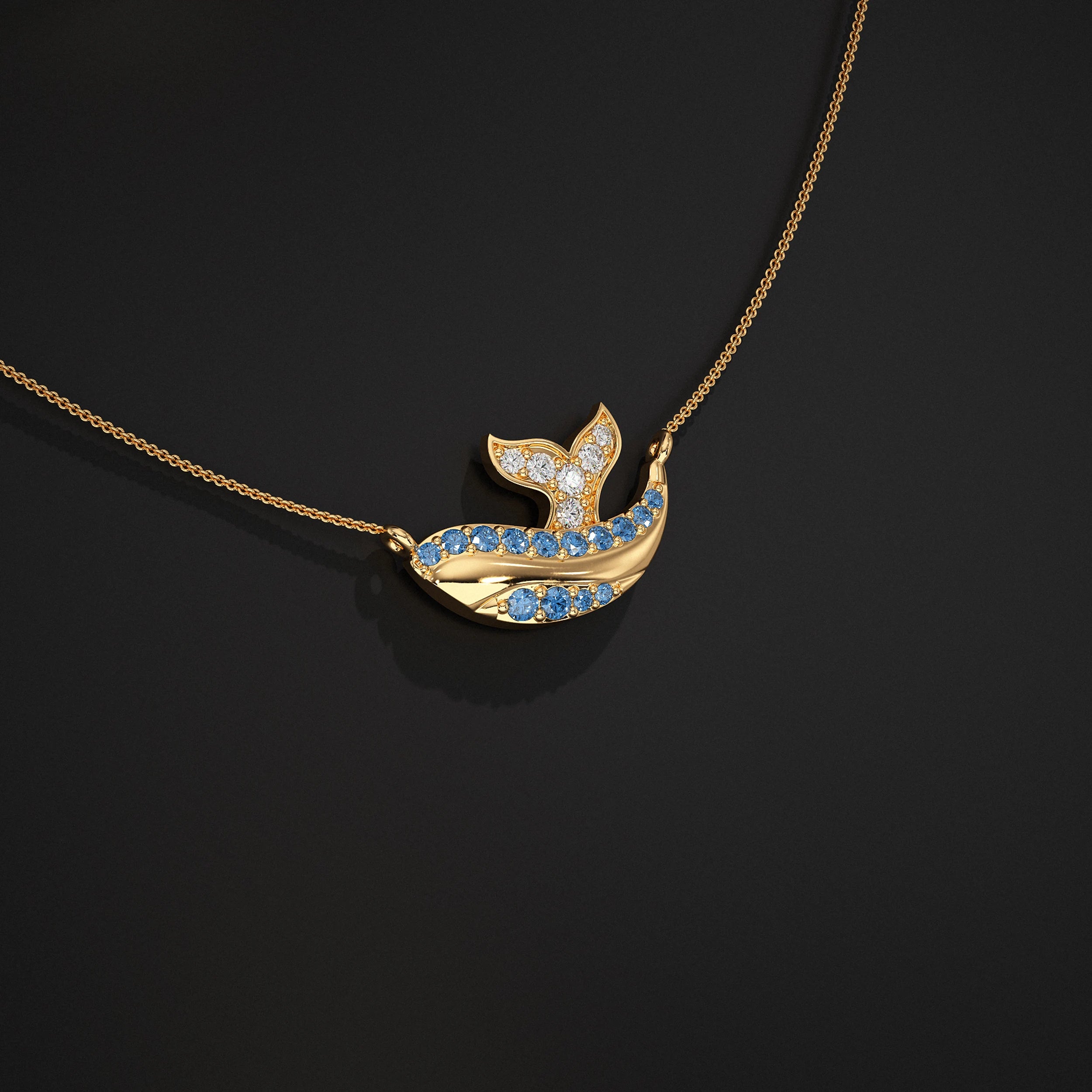 Tail Shape Lab Grown Diamond Pendant Pendant