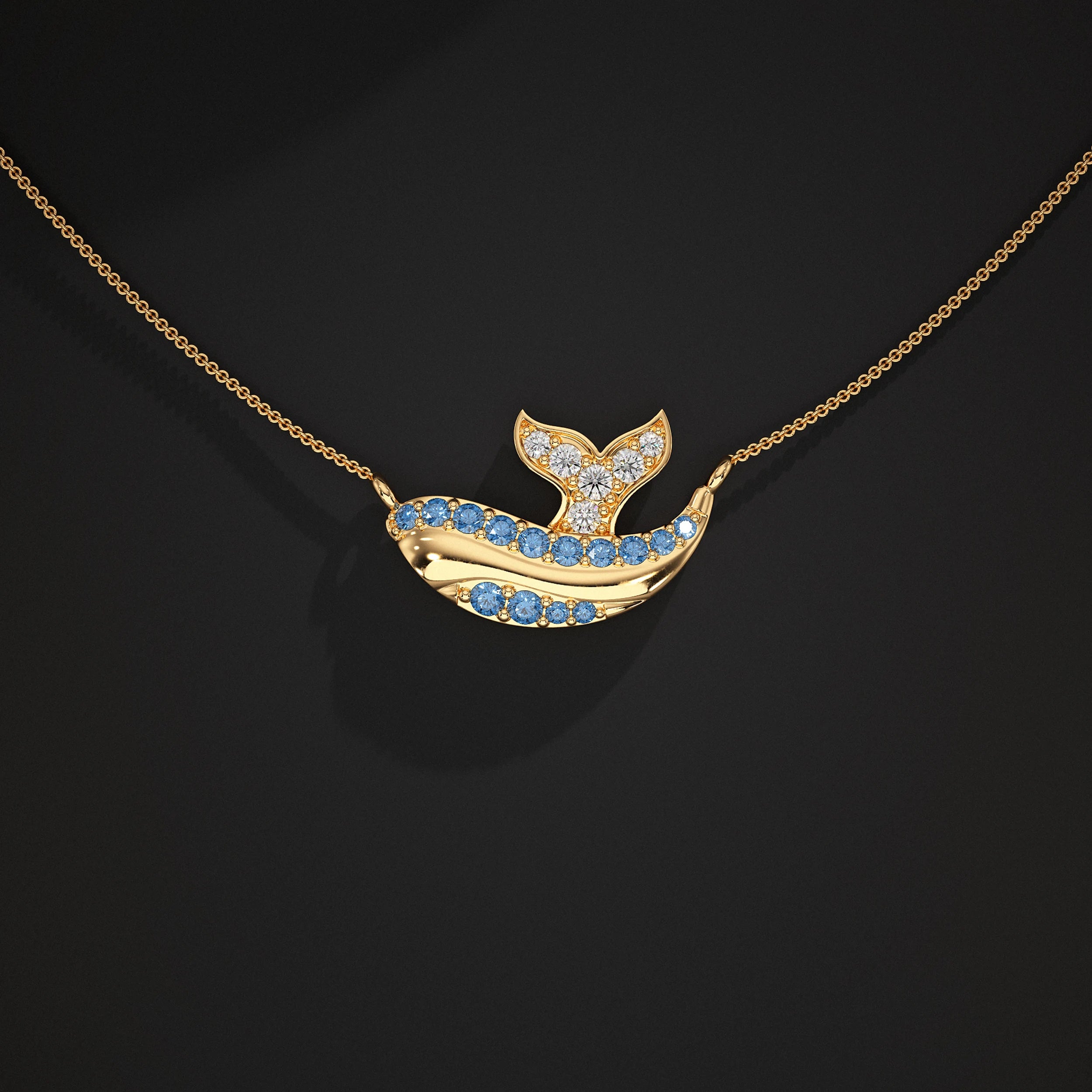 Tail Shape Lab Grown Diamond Pendant Pendant