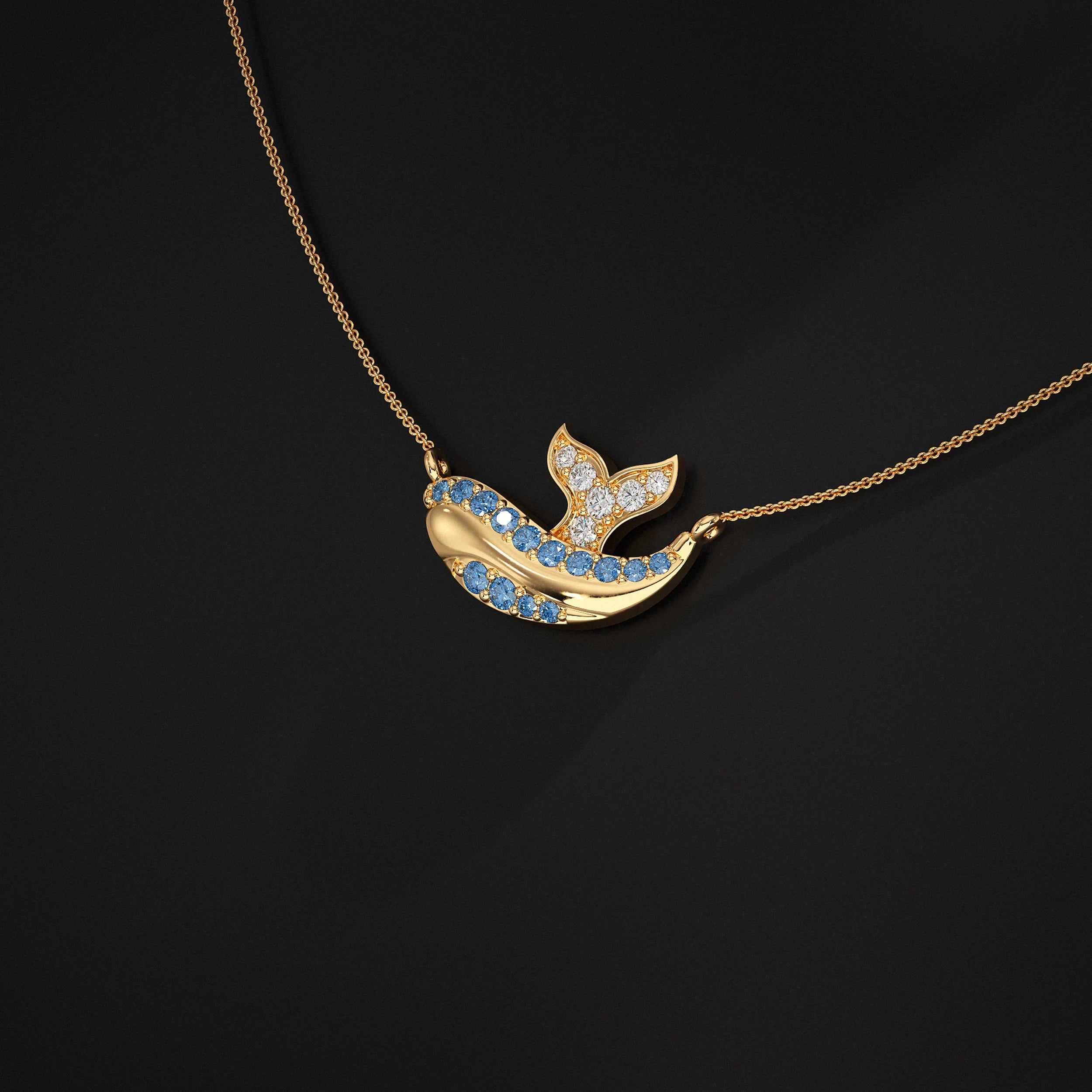 Tail Shape Lab Grown Diamond Pendant Pendant