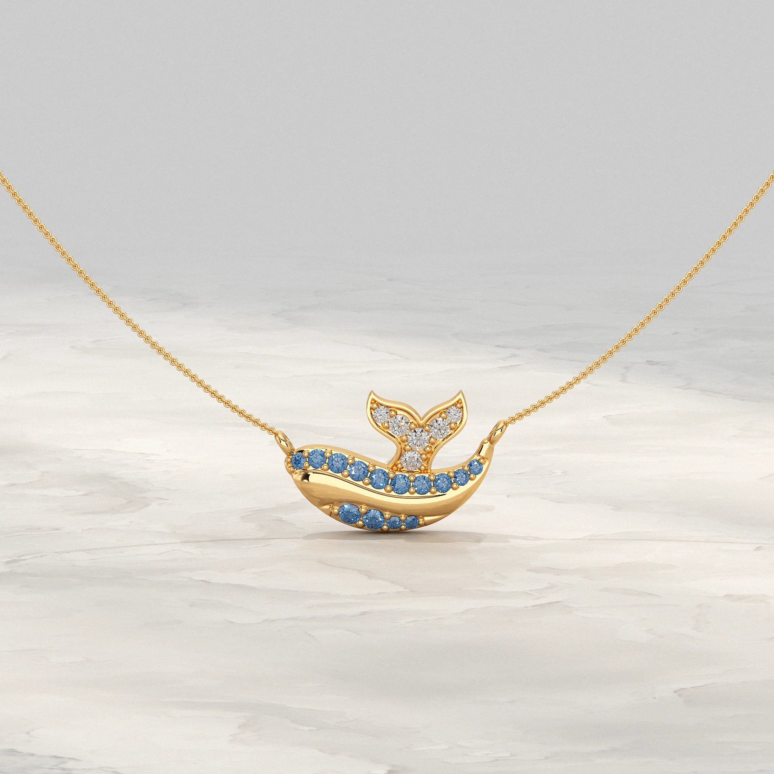 Tail Shape Lab Grown Diamond Pendant Pendant