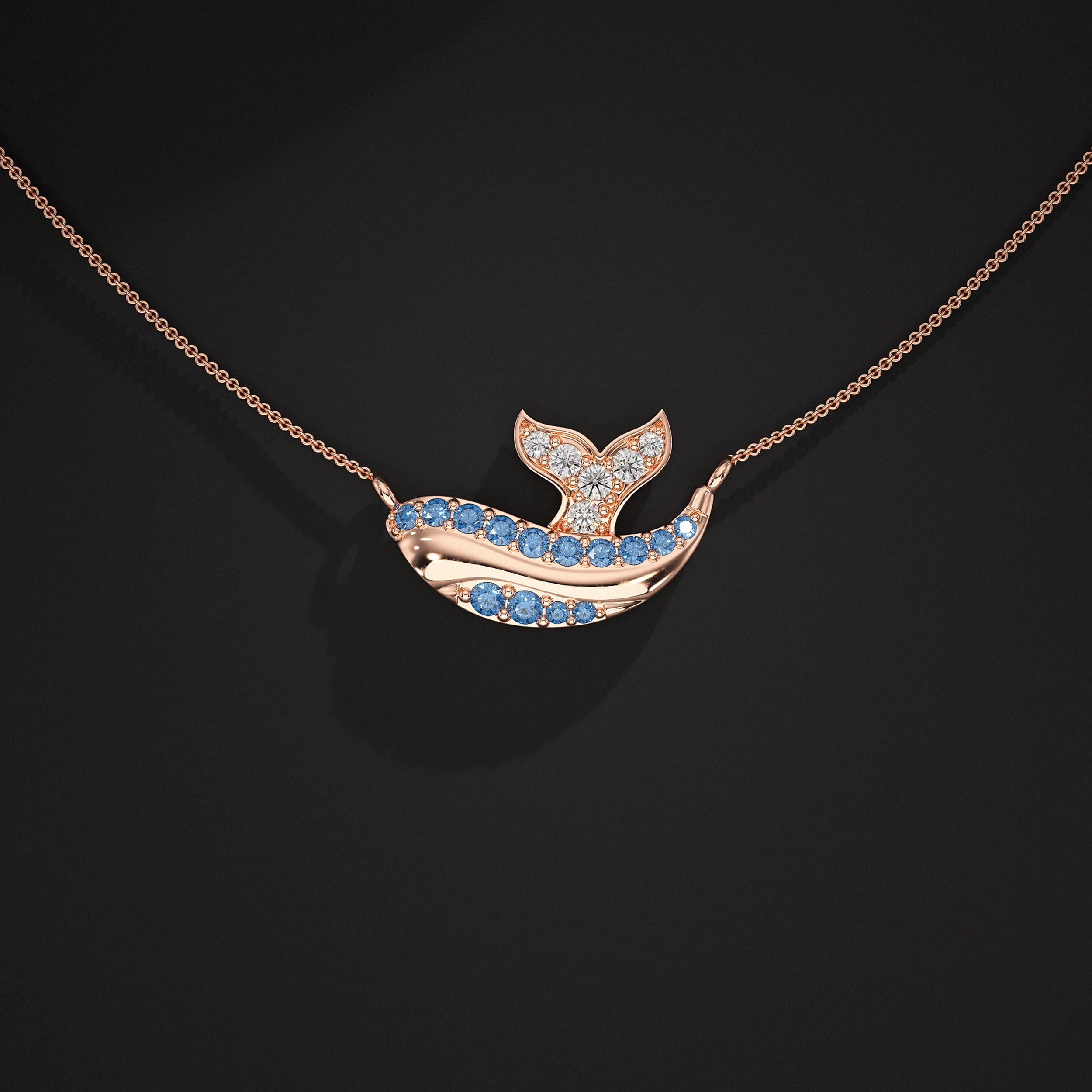 Tail Shape Lab Grown Diamond Pendant Pendant