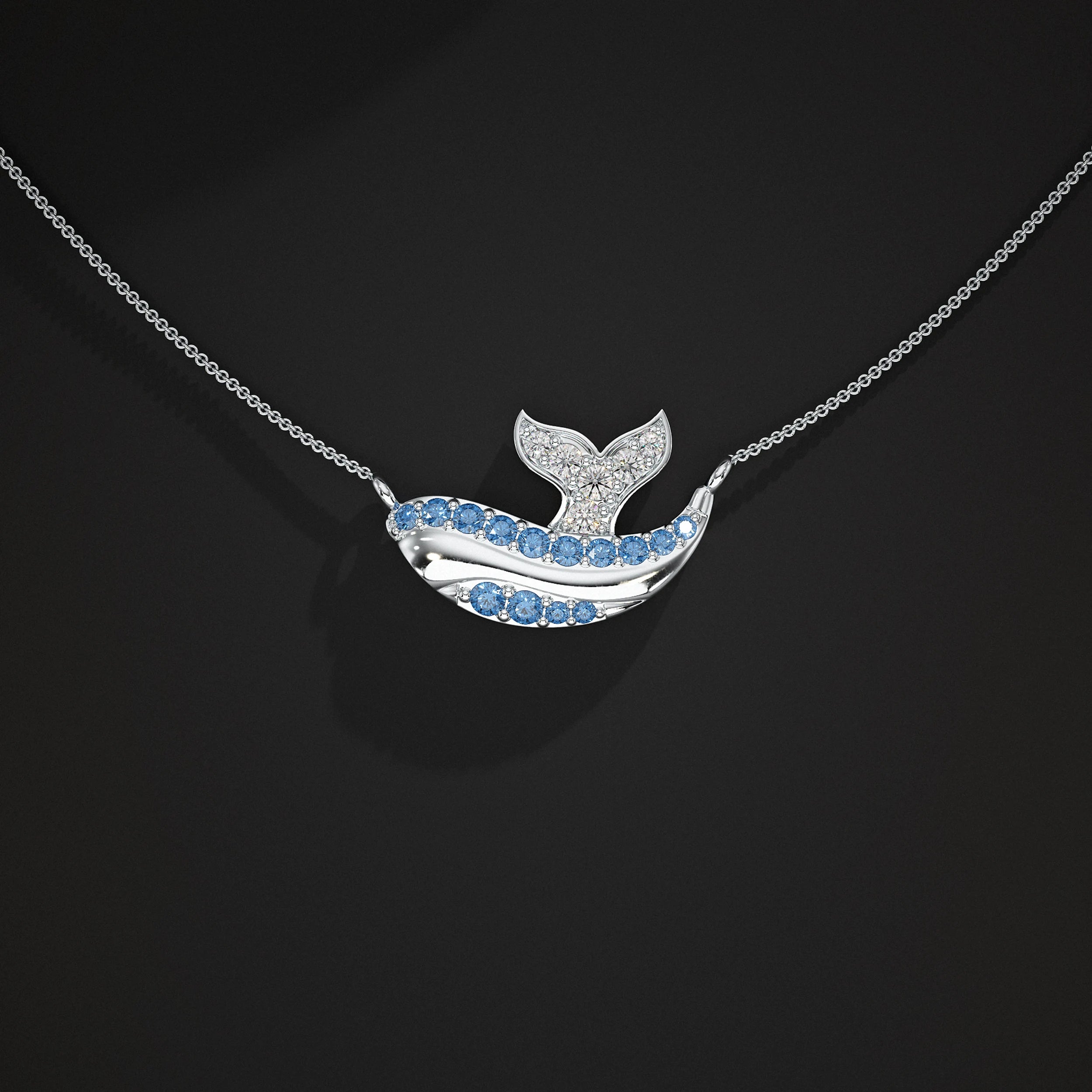 Tail Shape Lab Grown Diamond Pendant Pendant