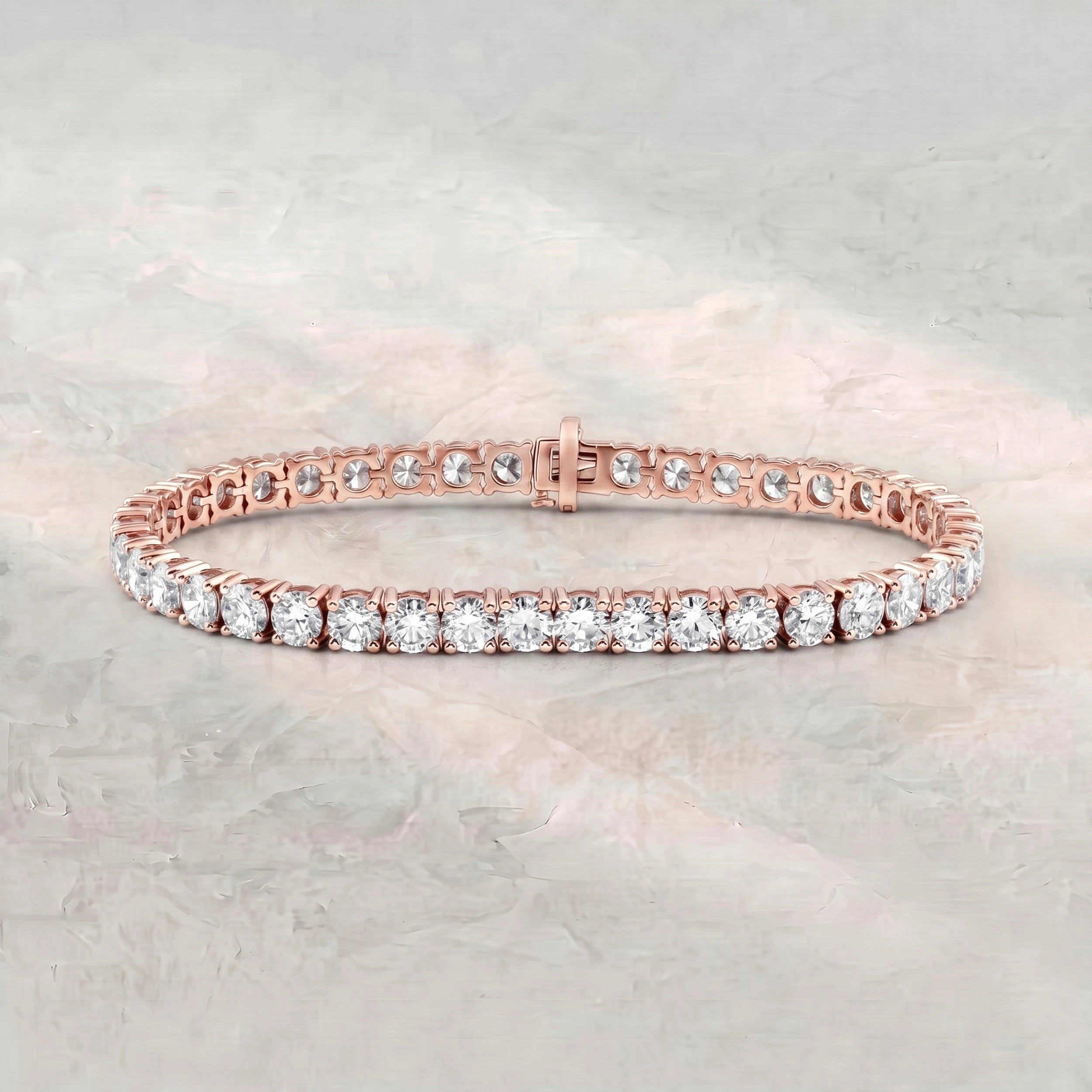 Round Lab Diamond Tennis Bracelet For Men's Bracelet