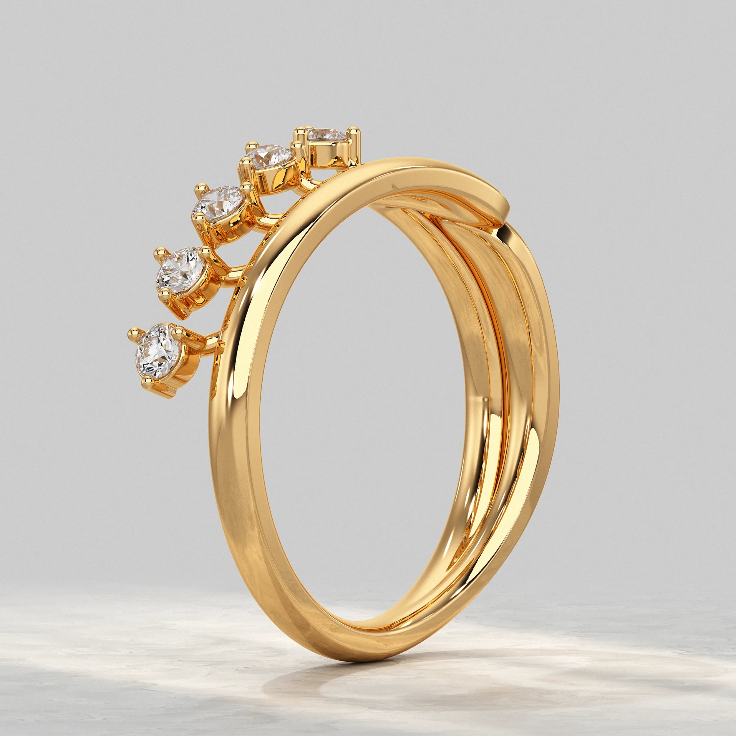 Round Diamond Cluster Ring Rings