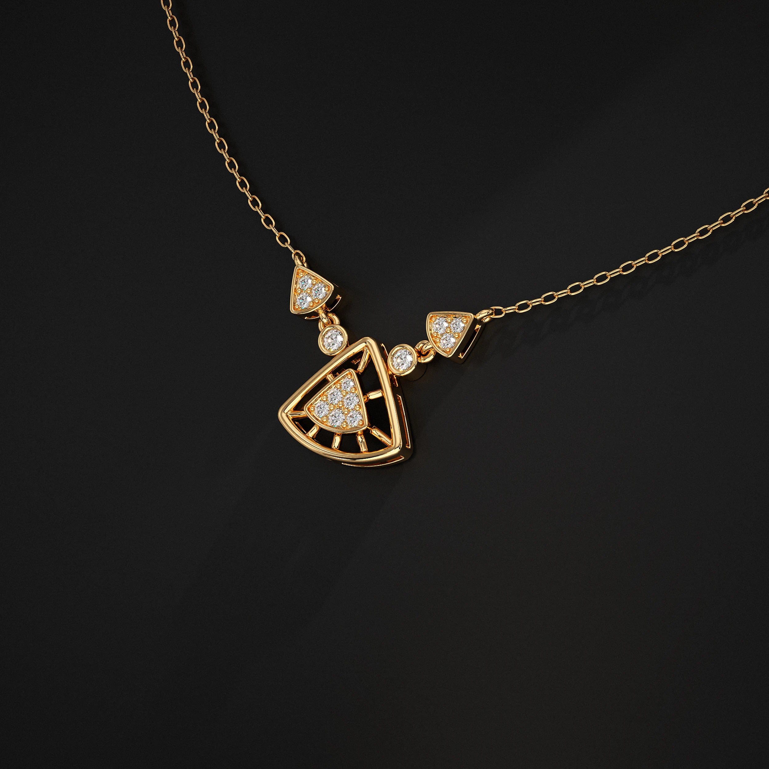Triangle Diamond Pendant Pendant