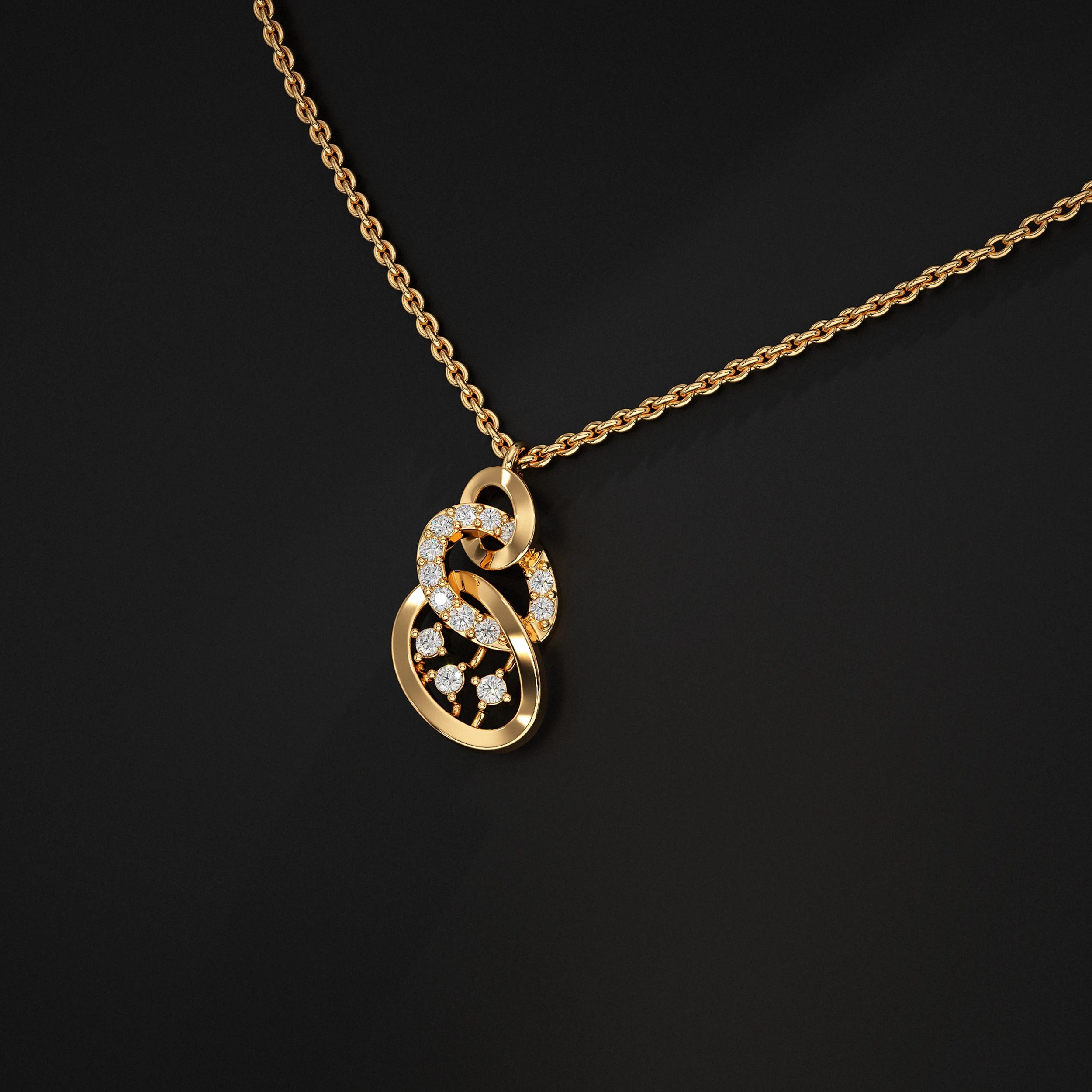 Twisted Droplet Lab Diamond Pendant Pendant