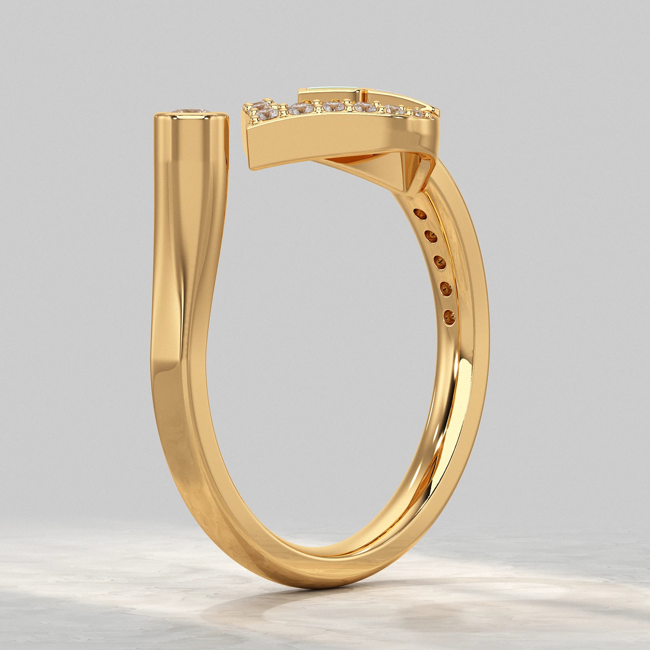Unique Style Enamel Open Cuff Ring Rings