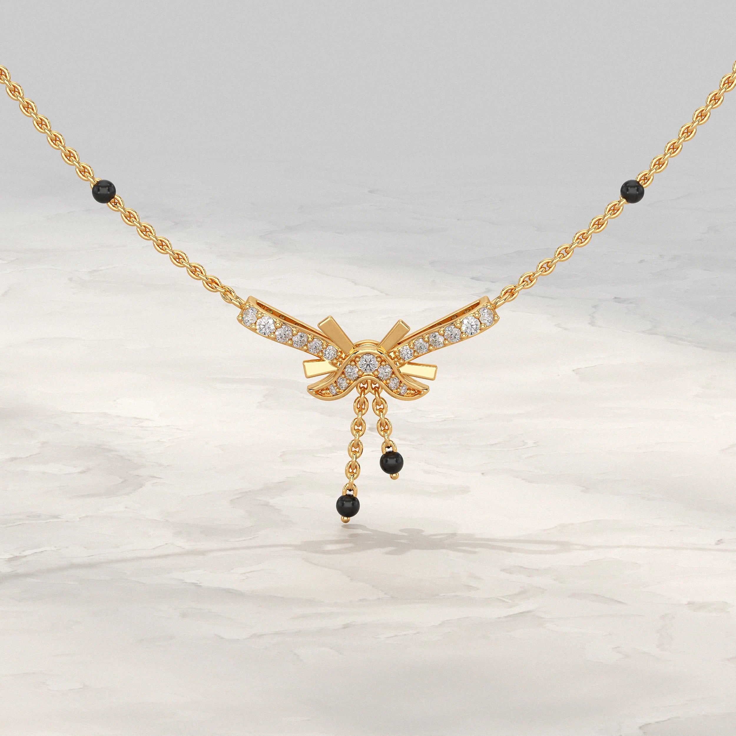 Unique Shape Lab Diamond Mangalsutra Mangal Sutra