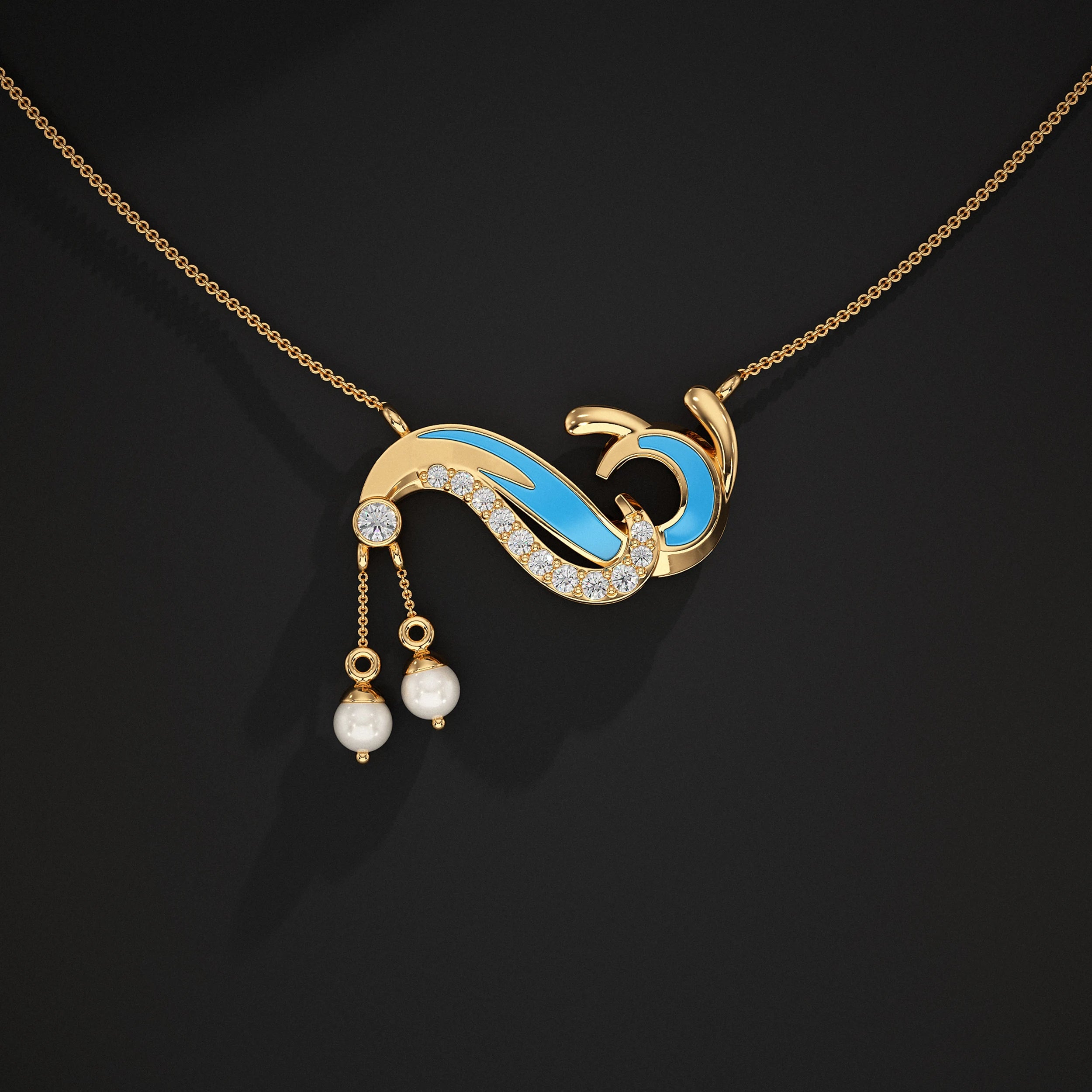 Wave Style Lab Diamond Pendant Pendant