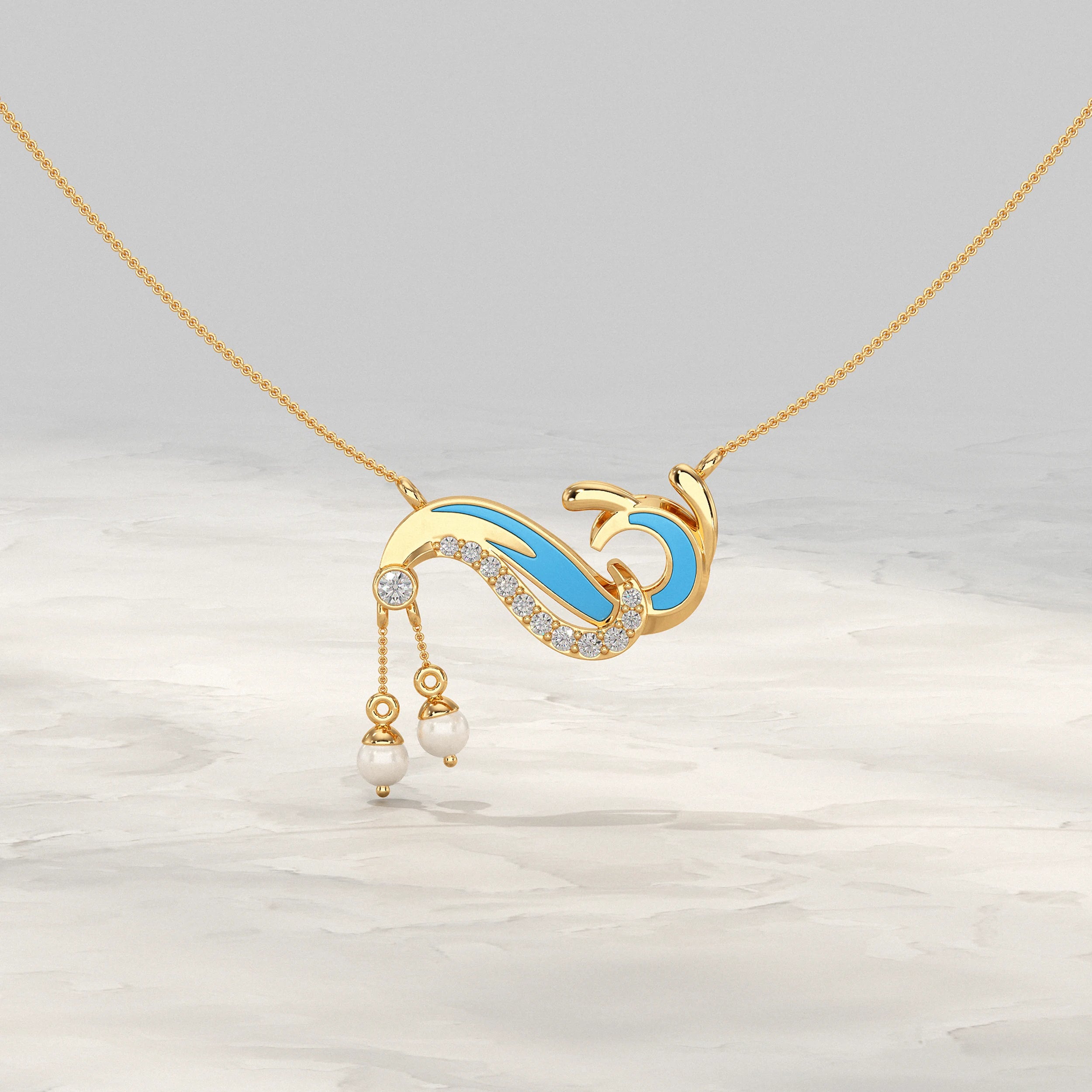 Wave Style Lab Diamond Pendant Pendant