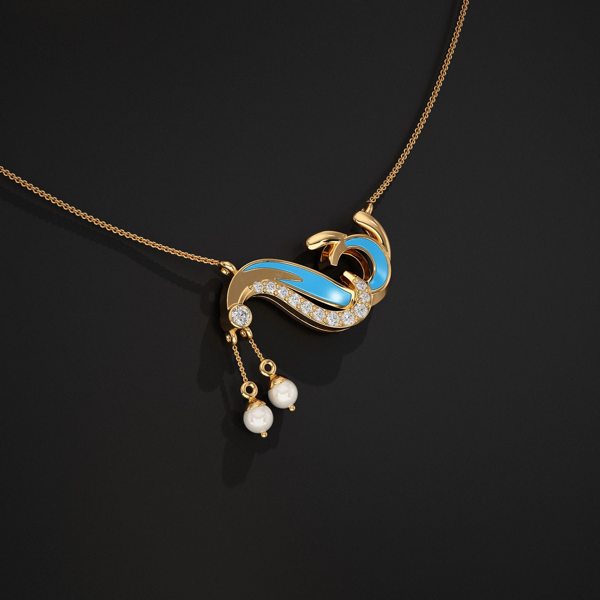 Wave Style Lab Diamond Pendant Pendant
