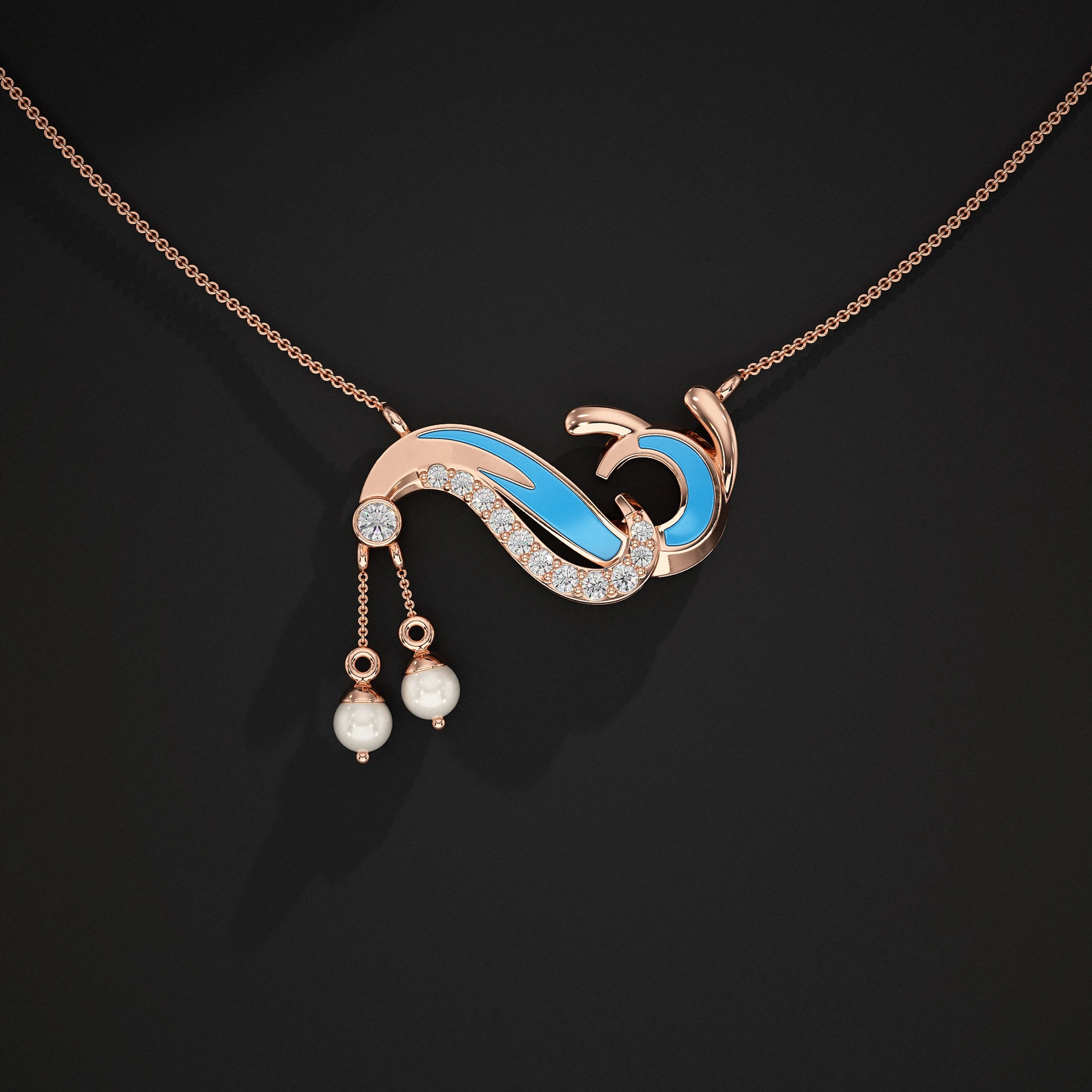 Wave Style Lab Diamond Pendant Pendant