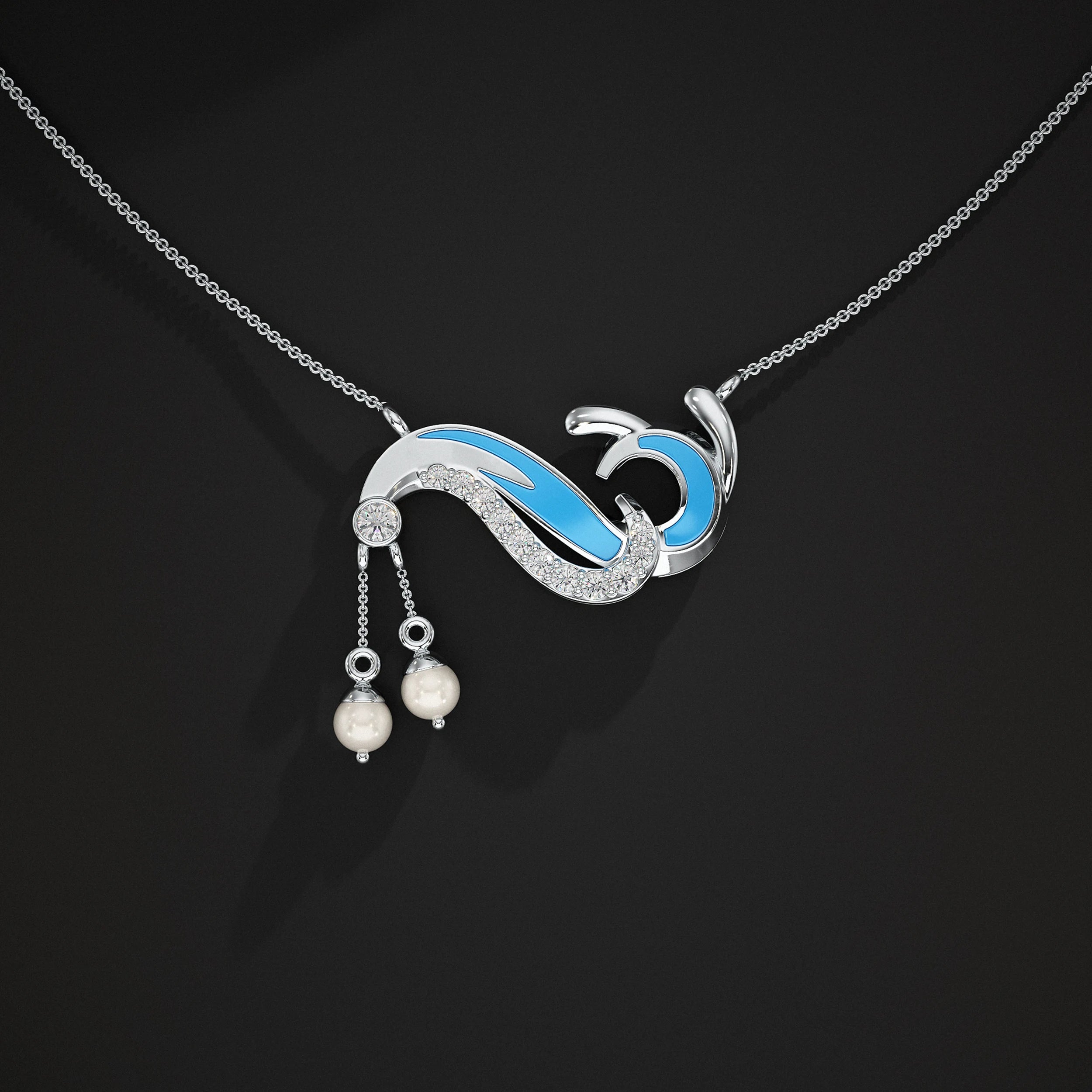 Wave Style Lab Diamond Pendant Pendant