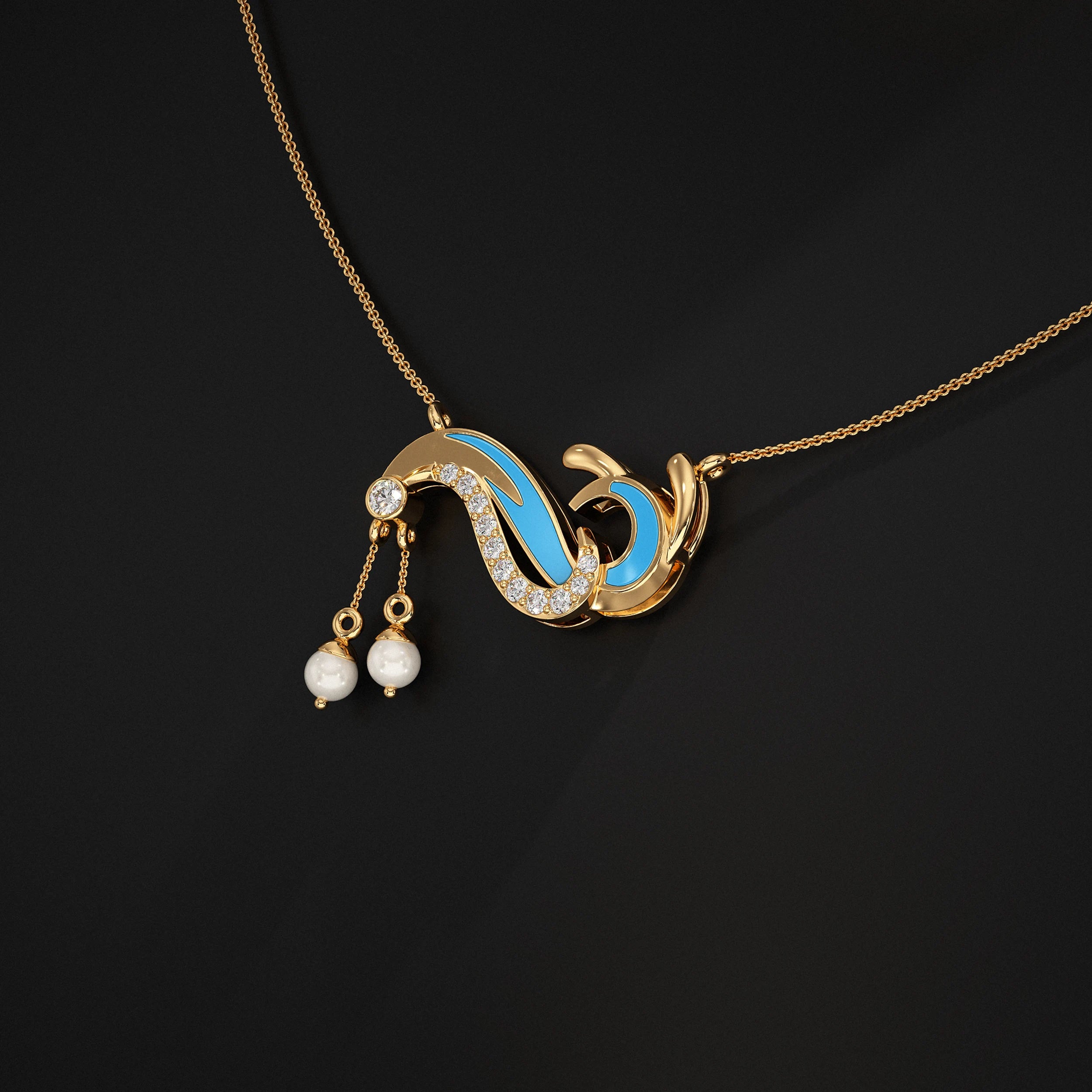 Wave Style Lab Diamond Pendant Pendant