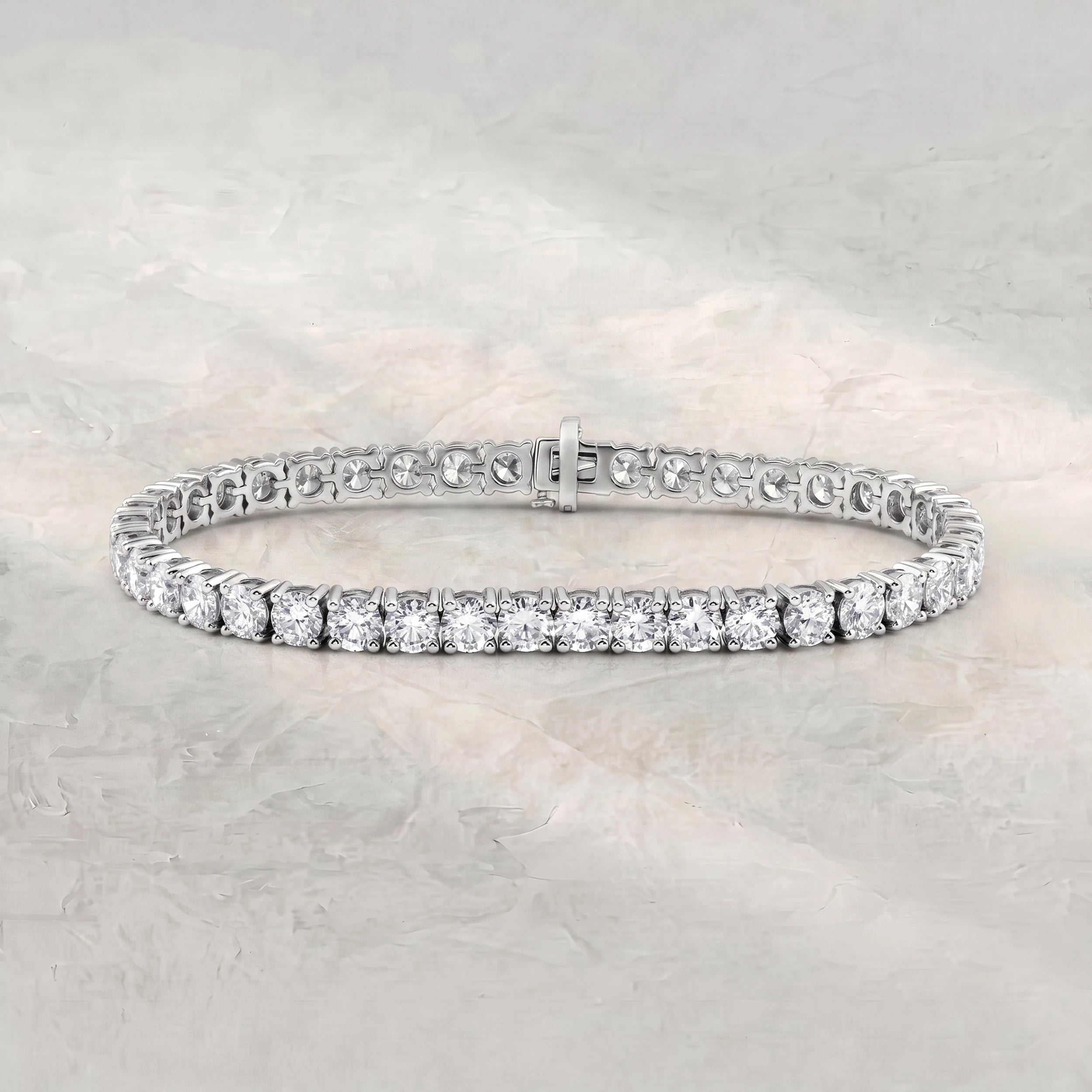 Round Lab Diamond Tennis Bracelet For Men's Bracelet