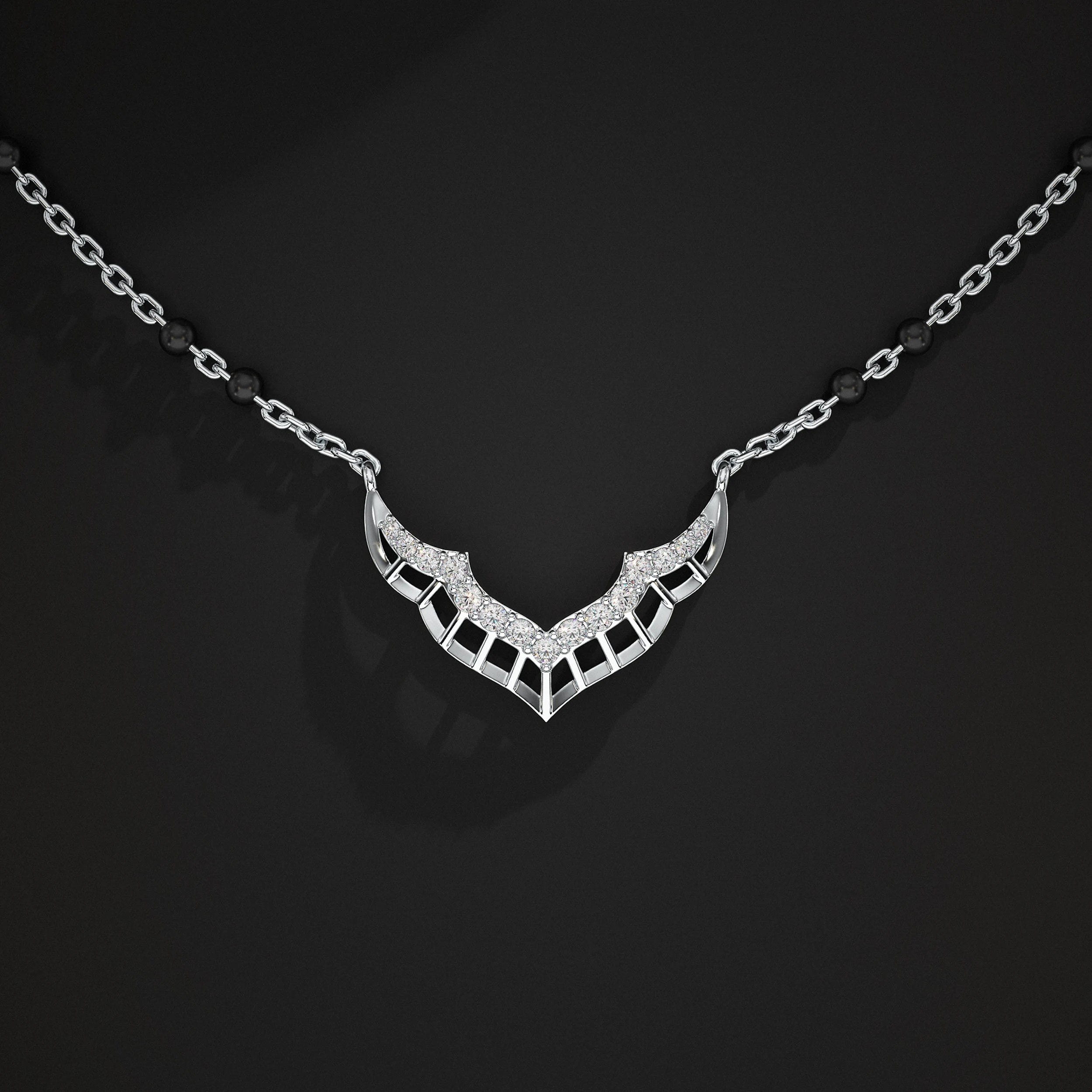 Unique Style Lab Diamond Mangalsutra Mangal Sutra