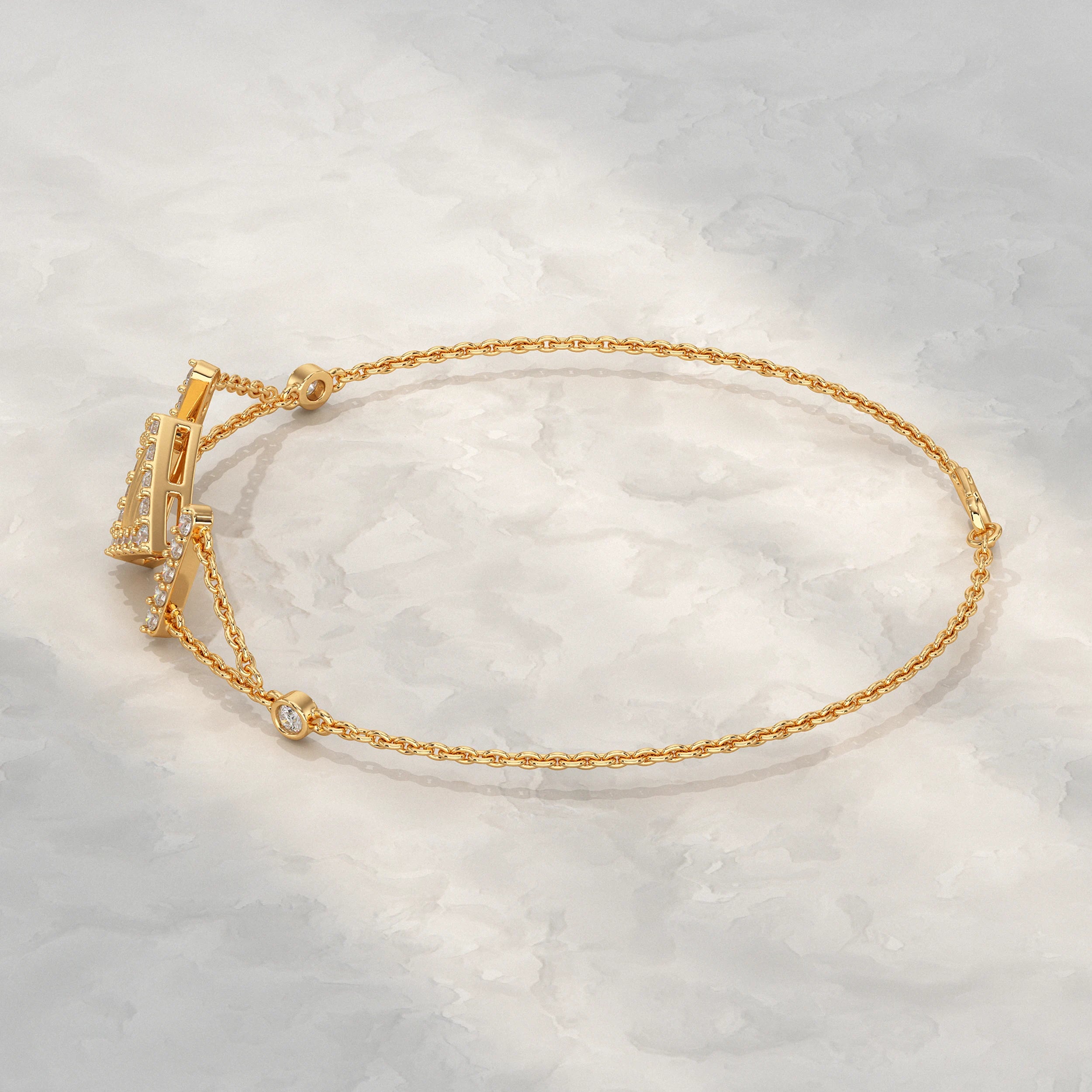 Round Diamond Harmony Chain Bracelet Bracelet