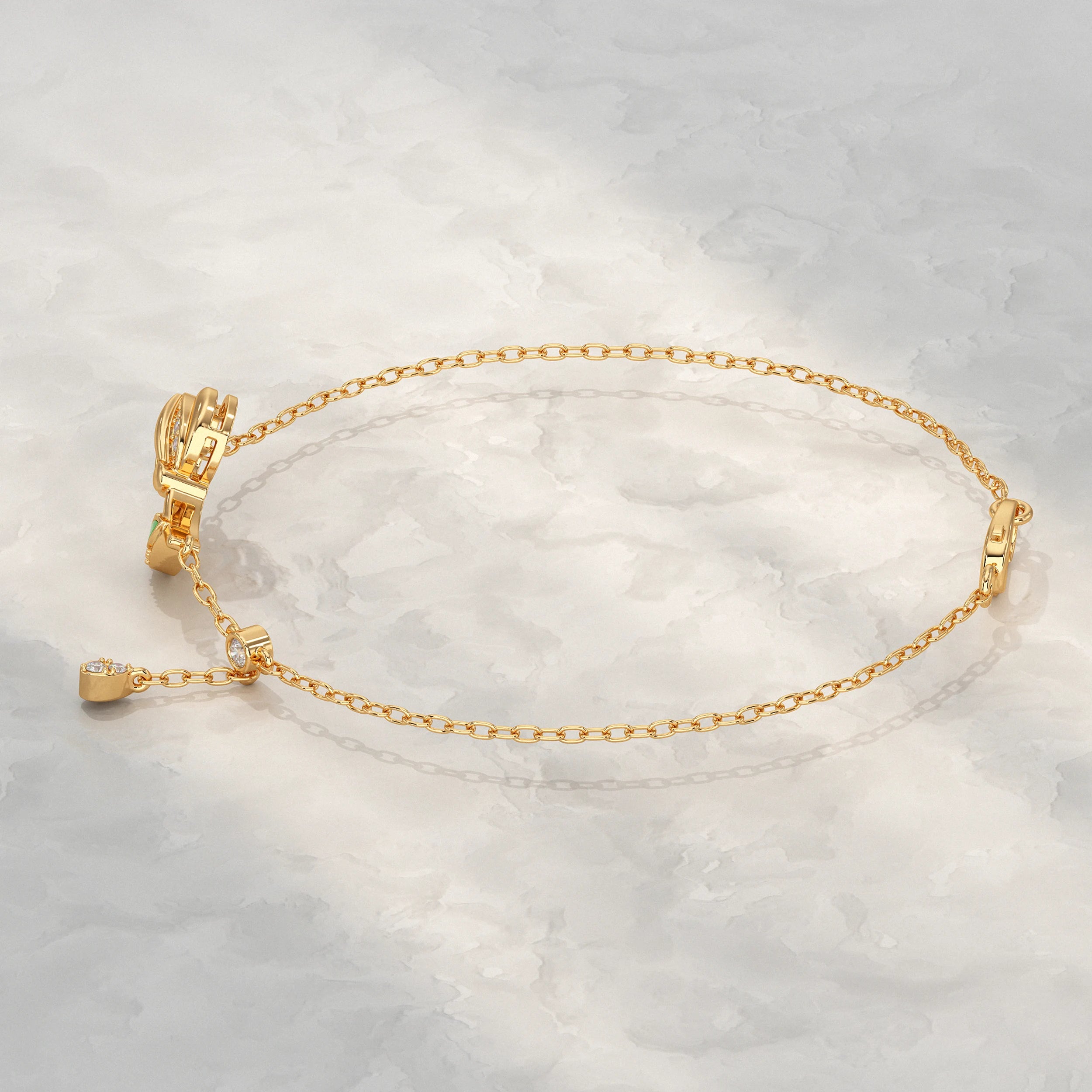 Sparkling Petal and Leaf Accent Bracelet Bracelet