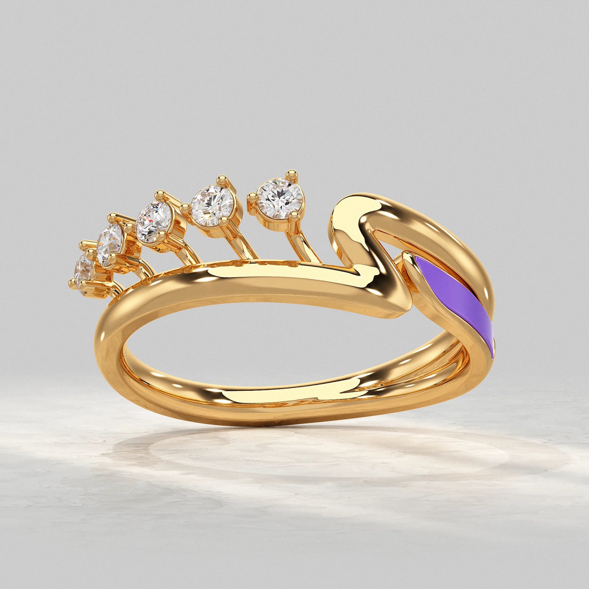 Round Diamond Cluster Ring Rings
