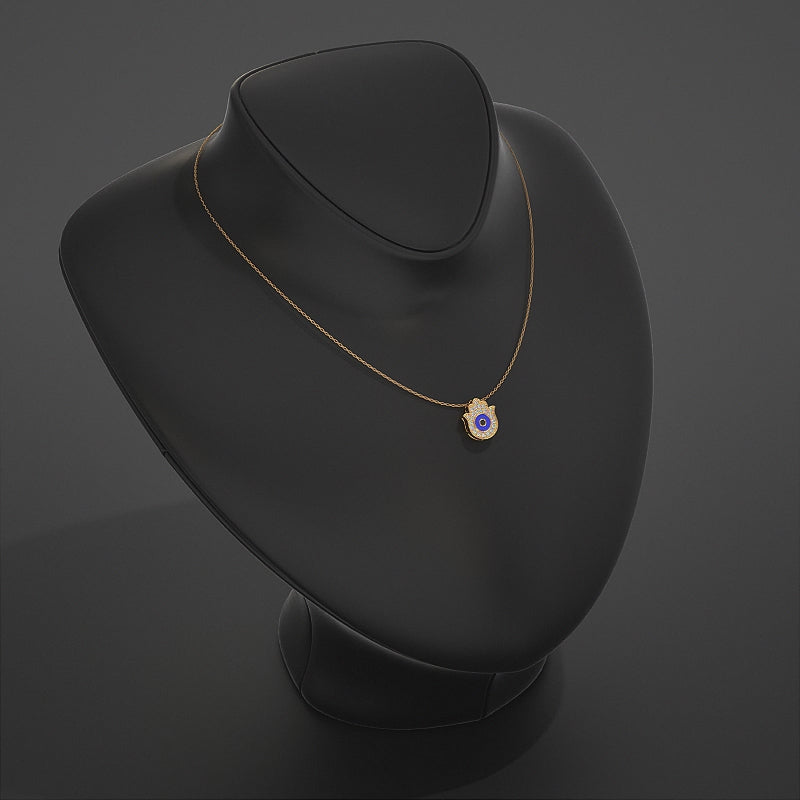 Hamsa Hand Lab Diamond Pendant