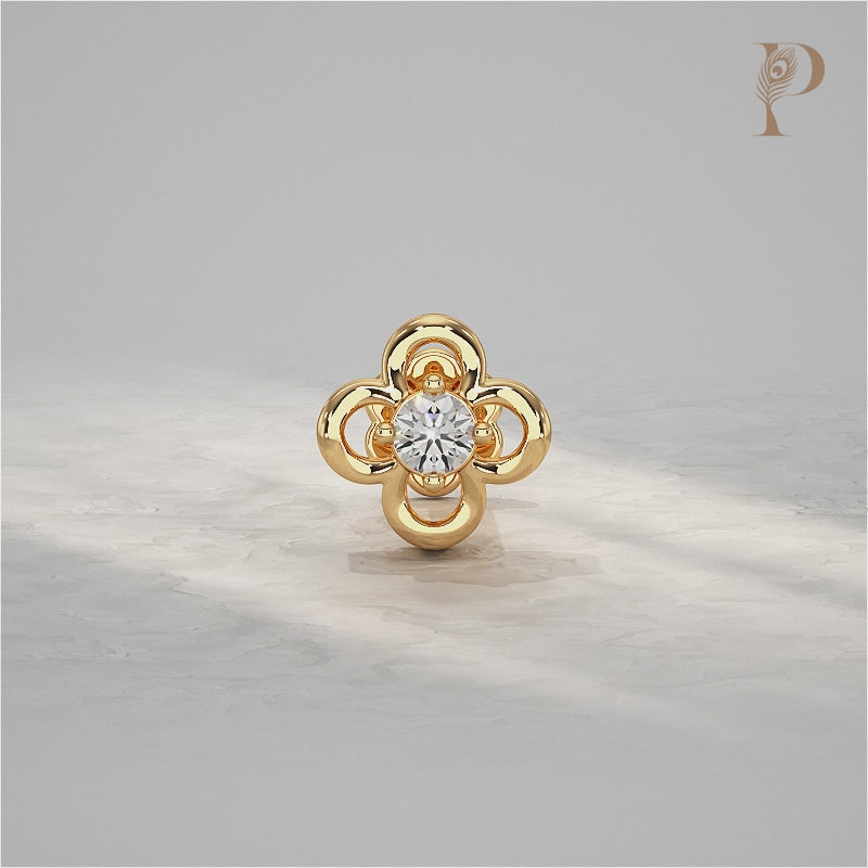 Solitaire Round Diamond Nose Pin